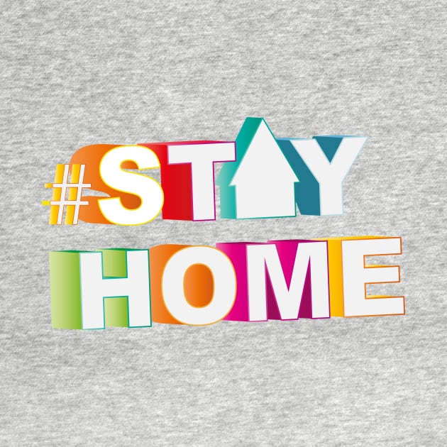 Stay home typography by Kisho